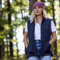 gilet sans manche bordeaux femme