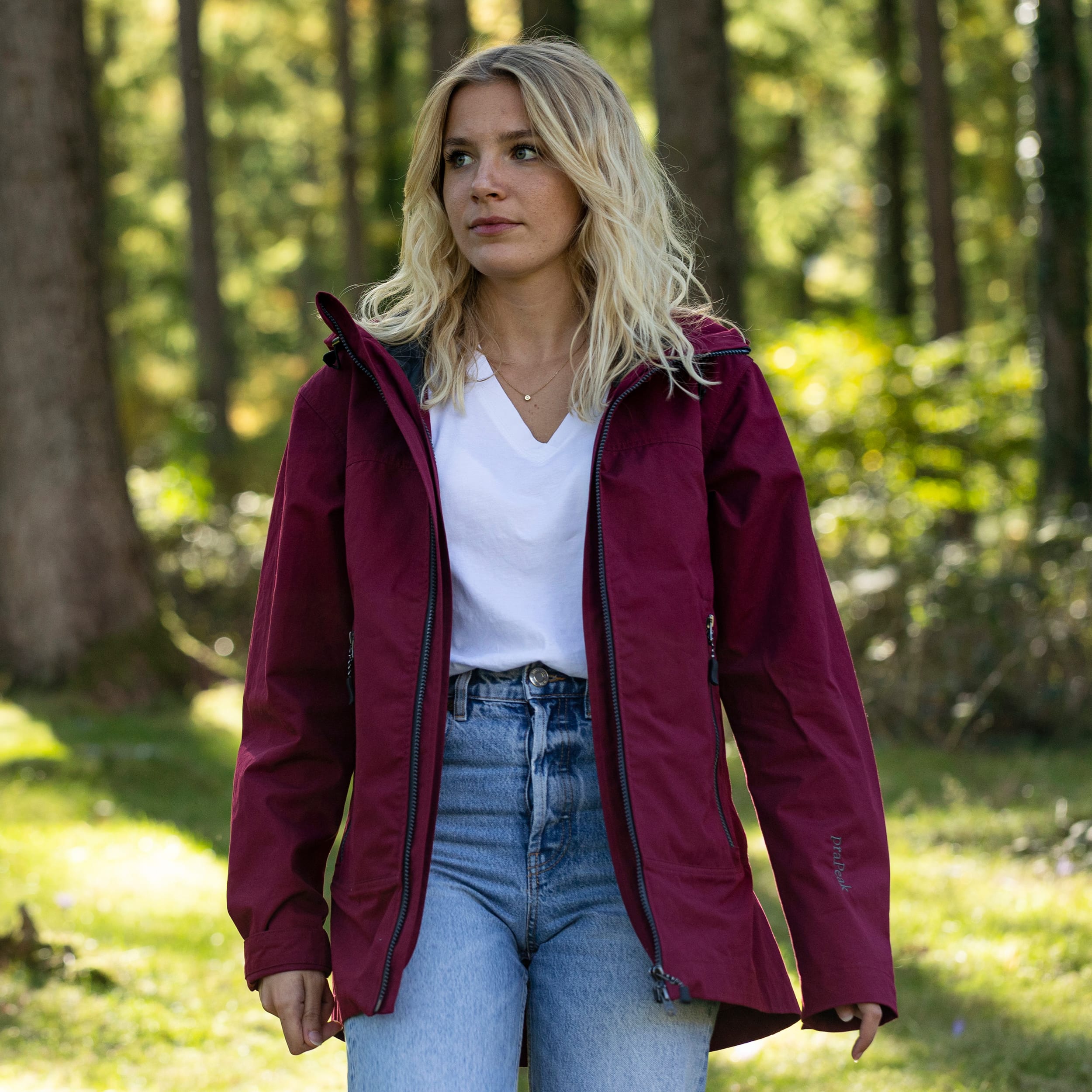 Veste légère femme 4 saisons bordeaux