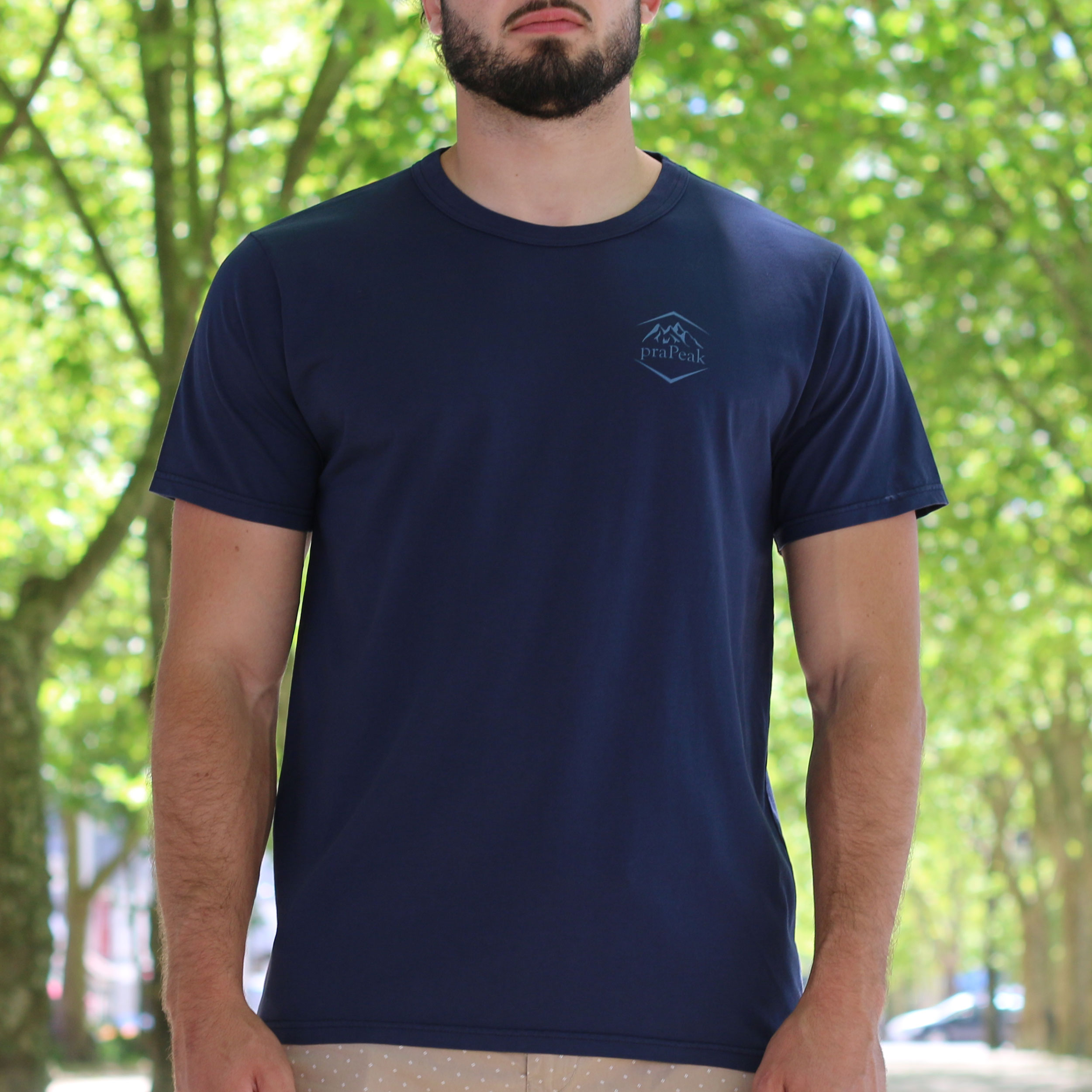 T-shirt en coton bio certifié 100% naturel | bleu marine