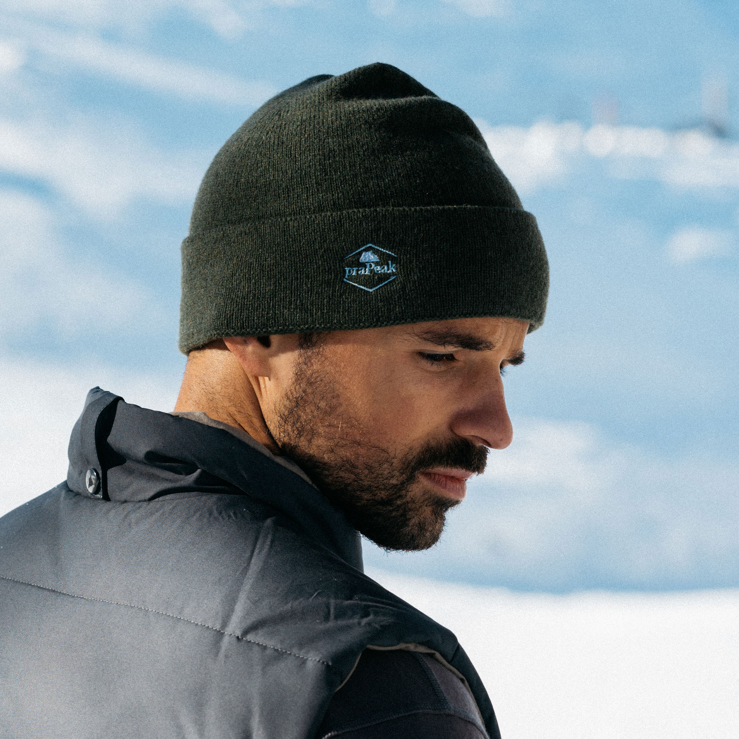 Bonnet 100% fibres recyclées | Vert fougère